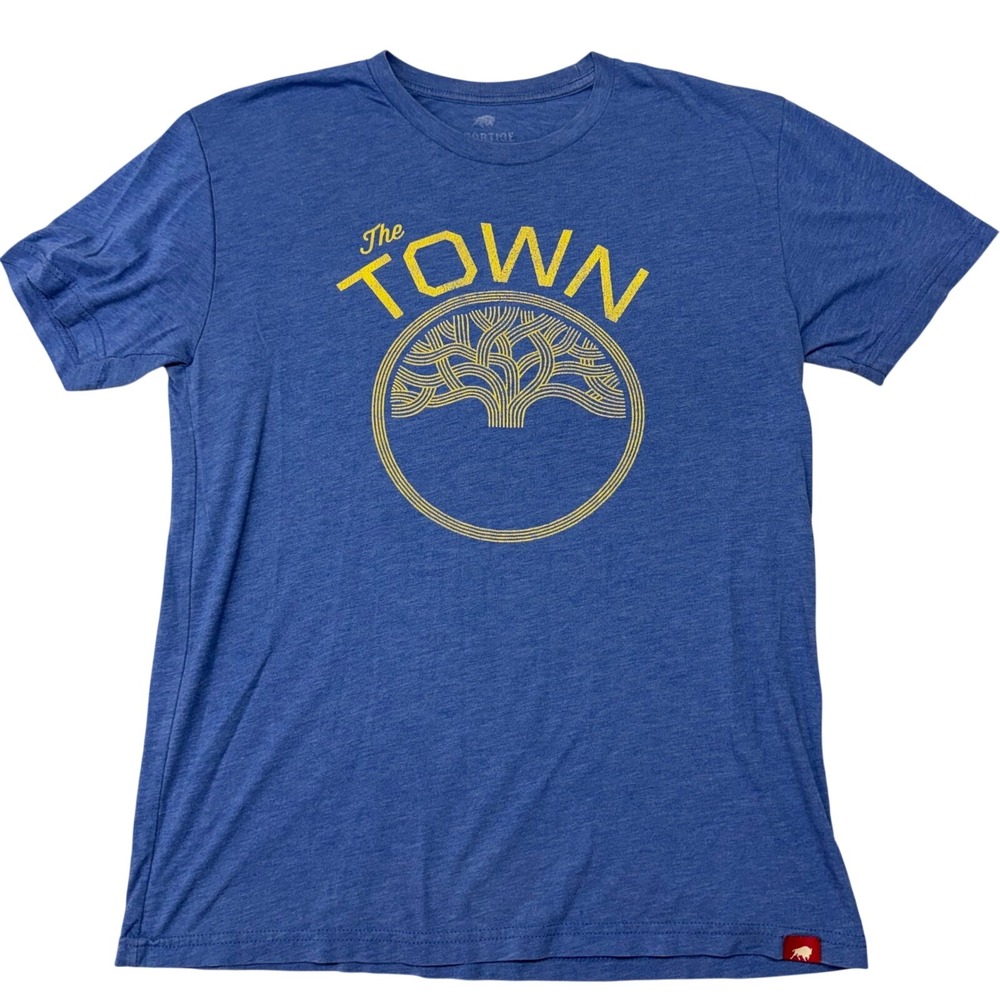 Sportiqe Golden State Warriors The Town T-Shirt Mens Large Blue Oakland Oak Tree